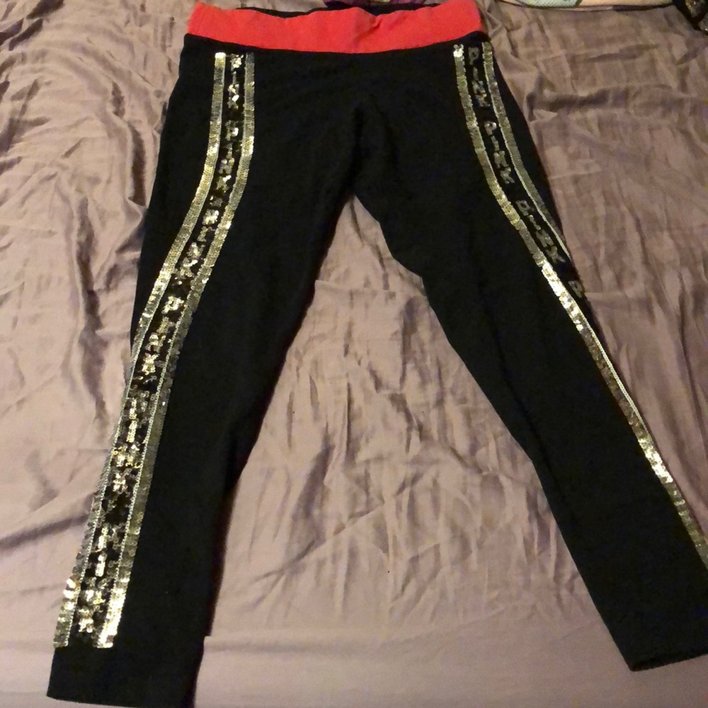 Vs pink bling yoga legging